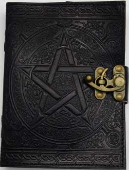5" X 7" Black Pentagram Leather W/ Latch