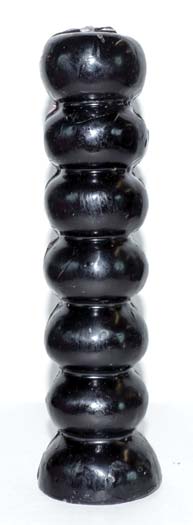 6 1/2" Black Seven Knob Candles