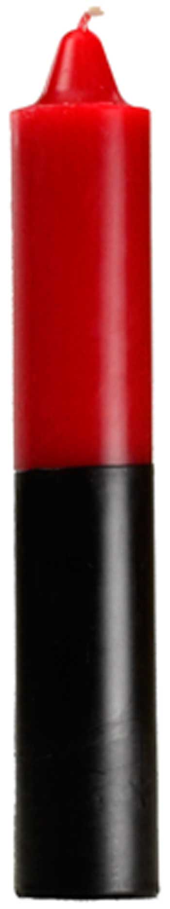 9" Red/ Black Pillar Candle