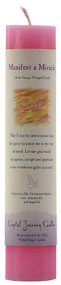 Manifest a Miracle Reiki Charged Pillar Candle