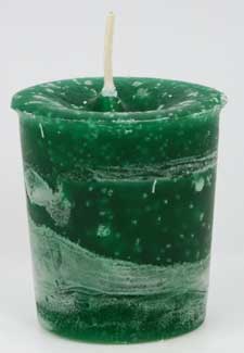 Peace Herbal Votive - Dark Green