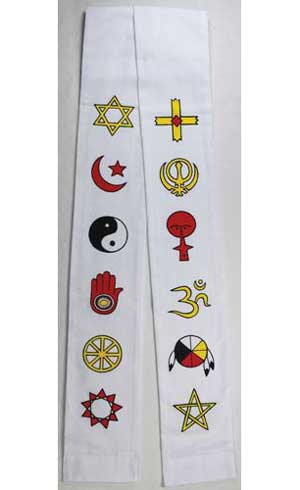 Interfaith Minister's Stole White