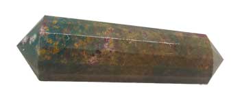 Double Terminated Bloodstone Point 2" 16 Faceted