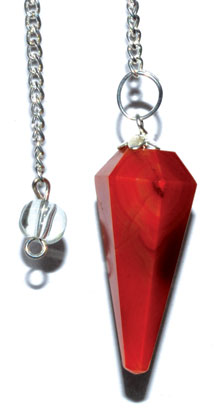 6-Sided Red Carnelian Pendulum