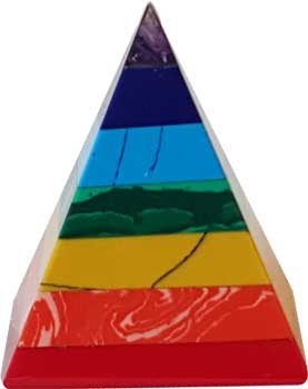 Each Primary Chakra Color Is Displayed in Layers to Create This Pyramid of Energy