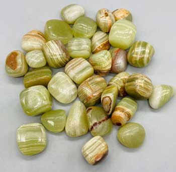 1 Lb Onyx, Green Tumbled Stones