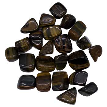 1 Lb Tiger Eye, Yellow Tumbled Stones