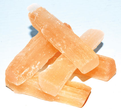 (set of 5) 3" Orange Selenite Mini Sticks