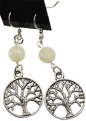 Moonstone Tree of Life Earrings