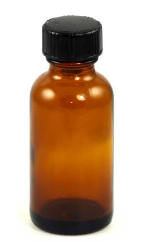 1 oz Amber Bottle with Cap