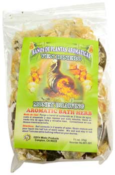 1 1/4 oz Money Drawing (ven Dinero) Aromatic Bath Herb