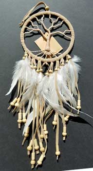 4 1/2" Tree of Life Tan Dream Catcher