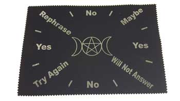 8"x12" Triple Moon Pentagram Pendulum Mat (slight Imperfection)