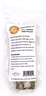 Cedar Smudge Stick 3-4"