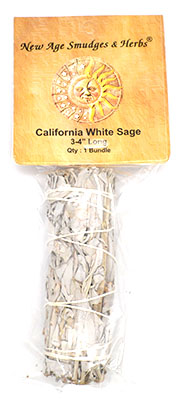 California White Sage Smudge Stick 3-4"