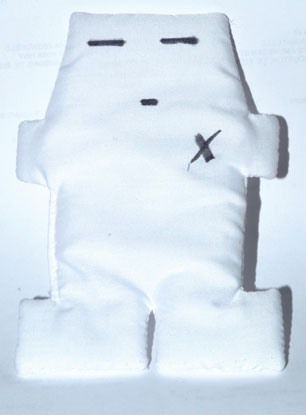 White Voodoo Doll 5"