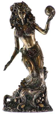 A Beautifully Detailed Statue Depicting Gaia Flowing from the Earth