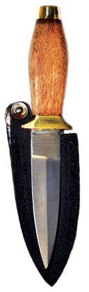Simple Design of an Unadorned Wood Handle and Stainless-Steel Blade