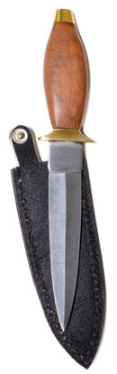 Simple Design of an Unadorned Wood Handle and Stainless-Steel Blade