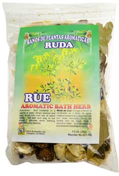 1 1/4 oz Rue (ruda) Aromatic Bath Herb Blend