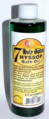 8 oz 7 Holy Spirit Hyssop Bath
